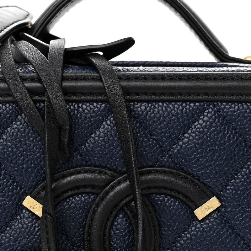 Caviar Quilted Small Cc Filigree Vanity