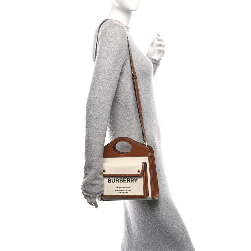 Canvas Smooth Calfskin Two Tone Mini