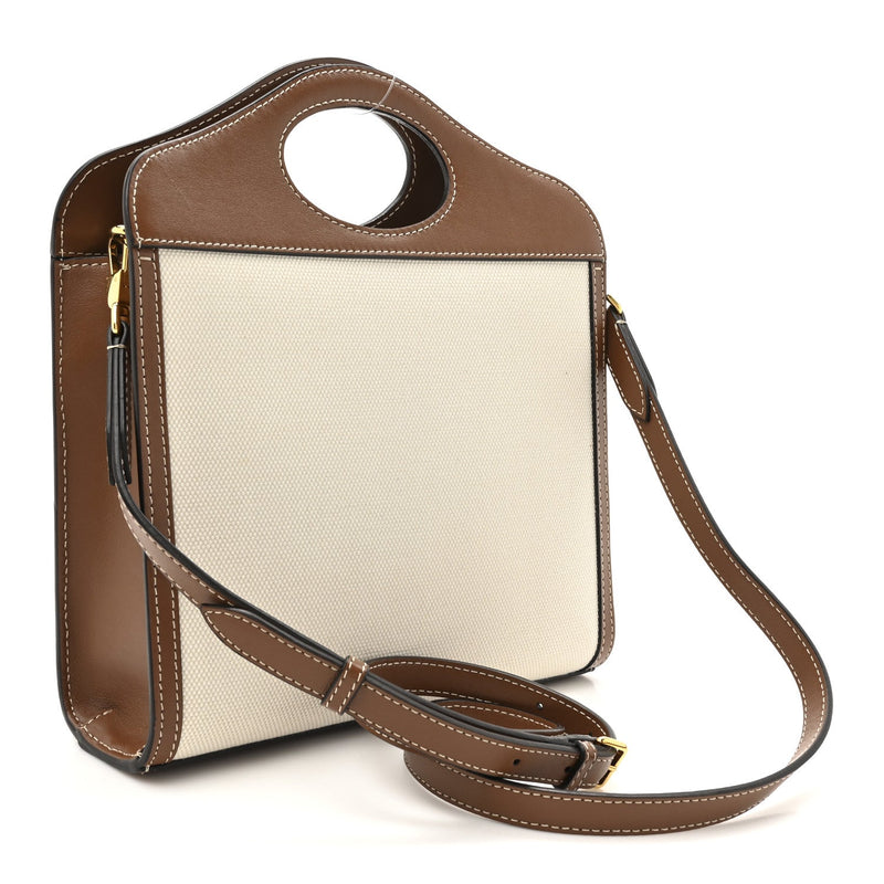 Canvas Smooth Calfskin Two Tone Mini
