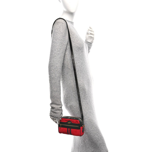 Suede Patent Web Mini Ophidia Shoulder