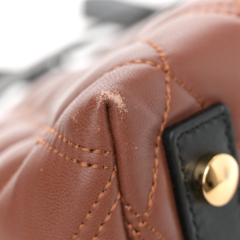 Calfskin Quilted Small Society Tote