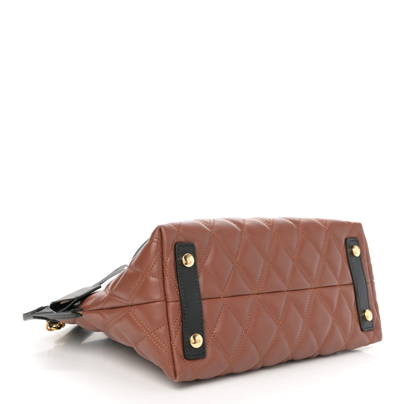 Calfskin Quilted Small Society Tote