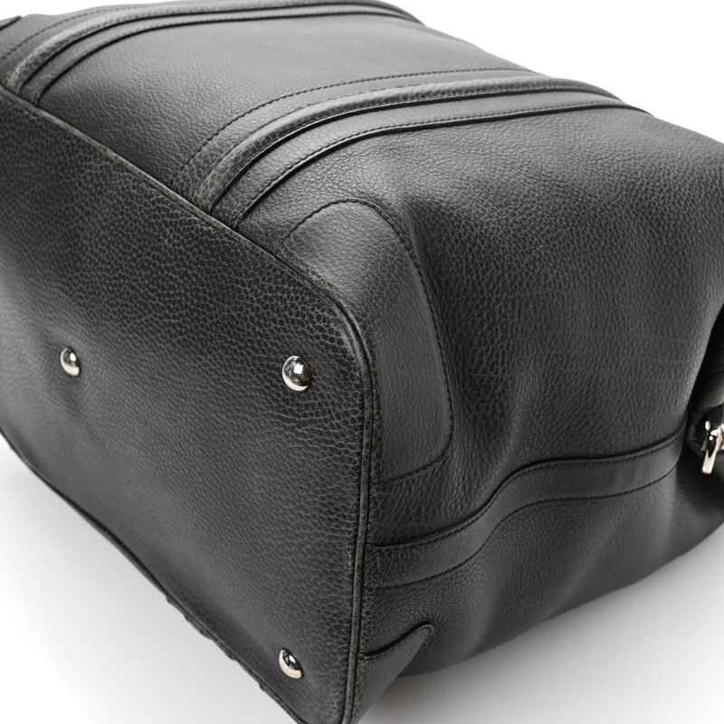 Pebbled Calfskin Carry On Duffle Grey