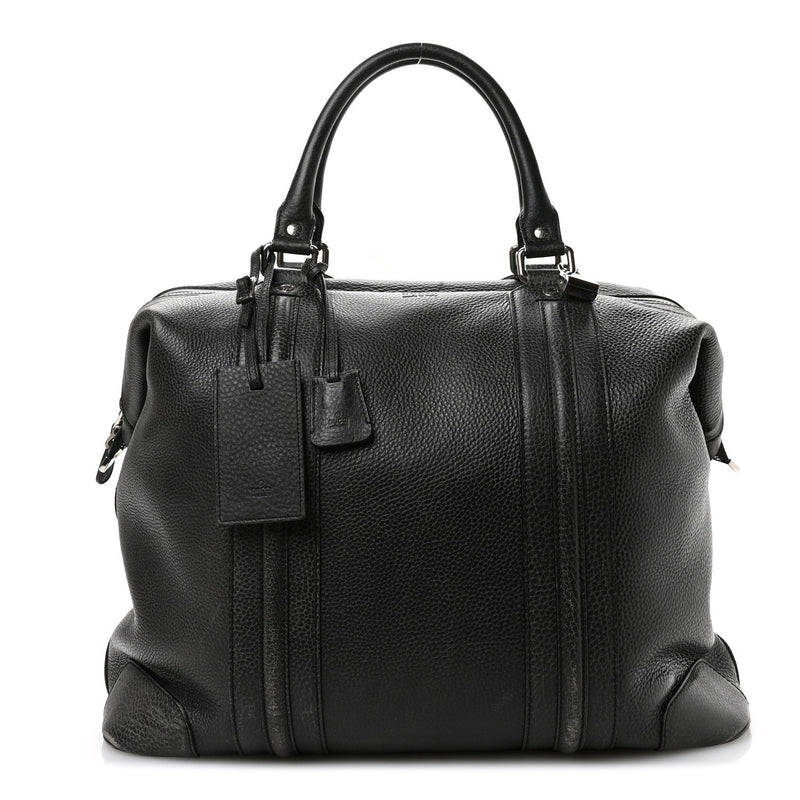 Pebbled Calfskin Carry On Duffle Grey