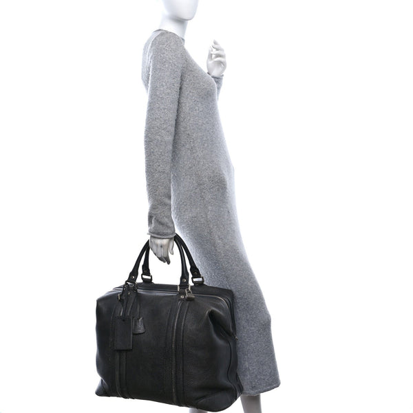 Pebbled Calfskin Carry On Duffle Grey