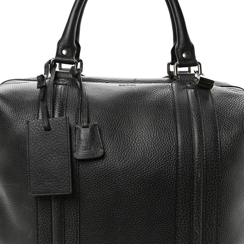 Pebbled Calfskin Carry On Duffle Grey