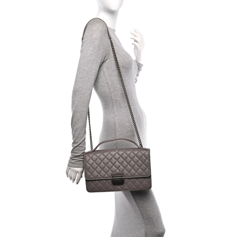 Goatskin Quilted Large Cc University Top