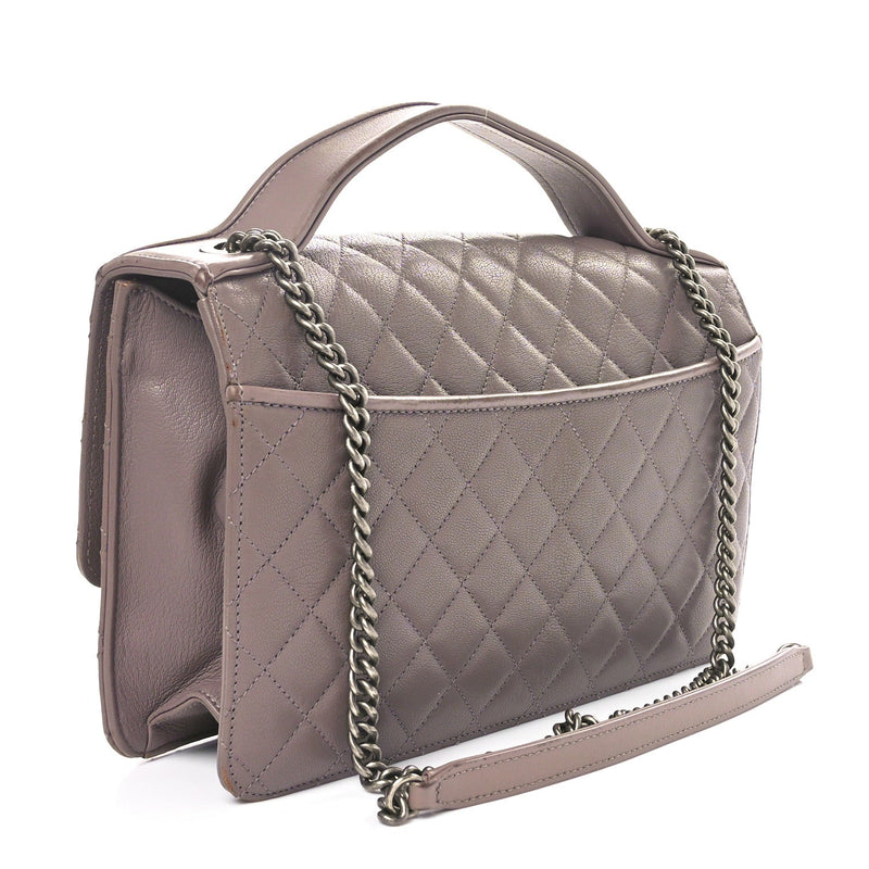 Goatskin Quilted Large Cc University Top