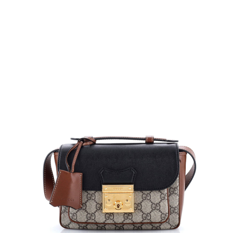 Padlock Front Pocket Flap Shoulder Bag