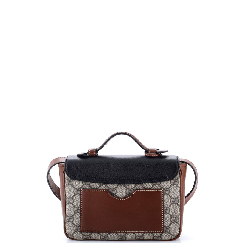 Padlock Front Pocket Flap Shoulder Bag