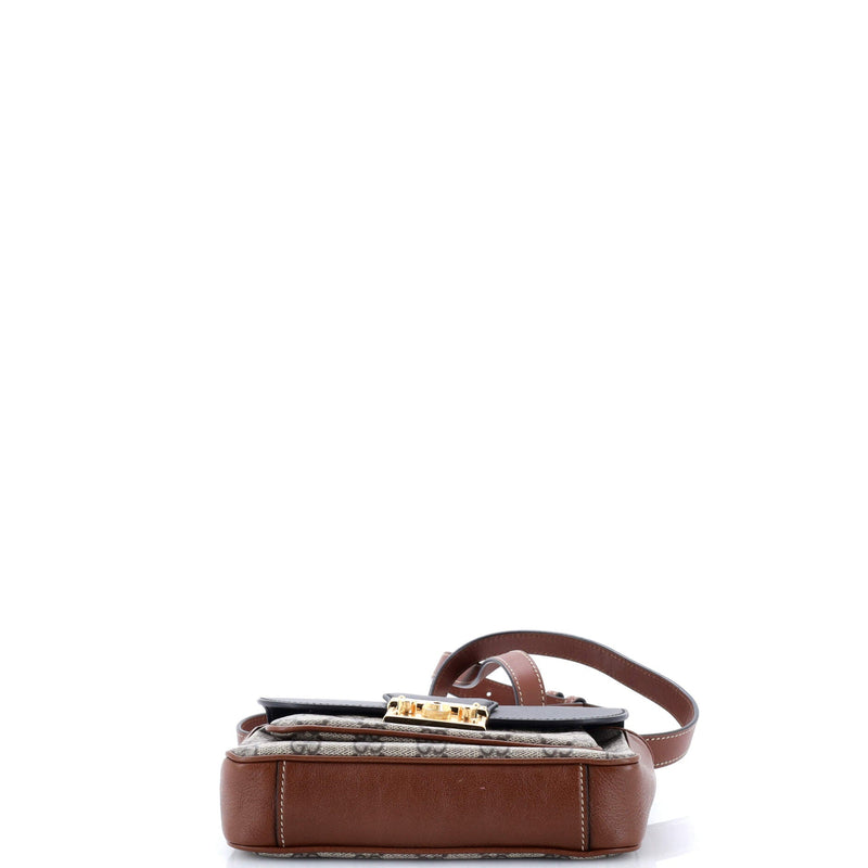 Padlock Front Pocket Flap Shoulder Bag