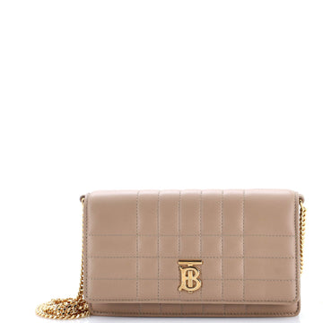 Lola Clutch On Chain Quilted Leather