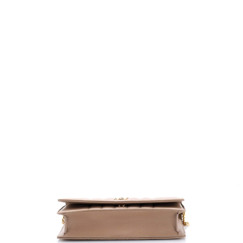 Lola Clutch On Chain Quilted Leather