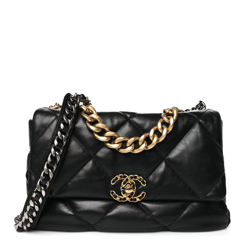 Lambskin Quilted Large Chanel 19 Flap