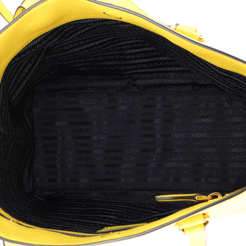 Embossed Logo Open Tote Vitello Daino