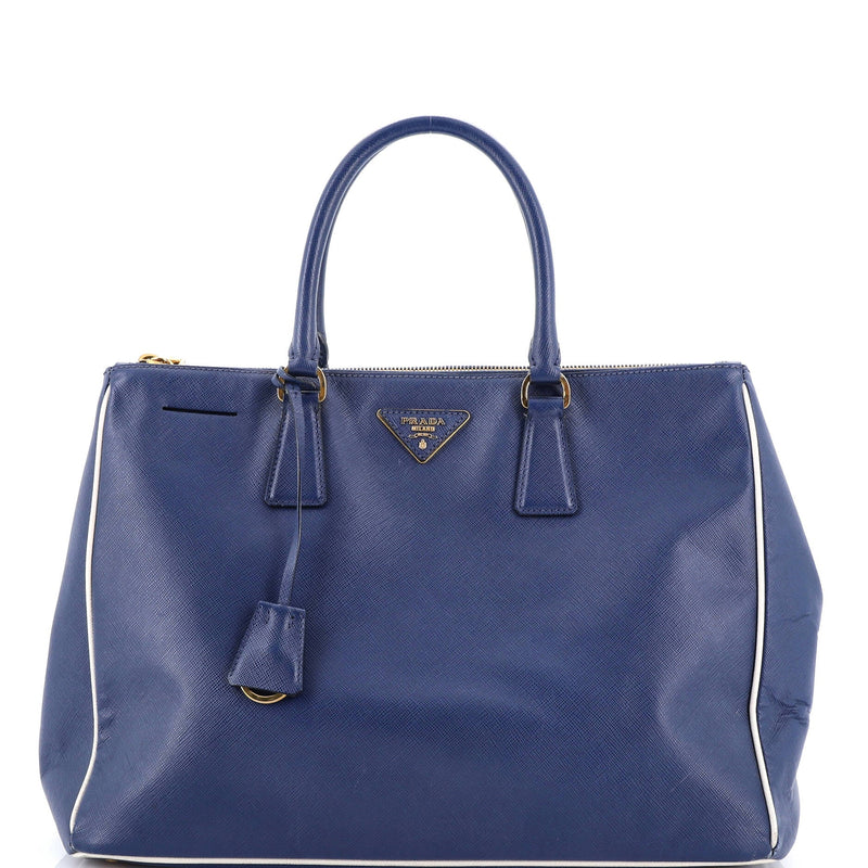 Double Zip Lux Tote Saffiano Leather