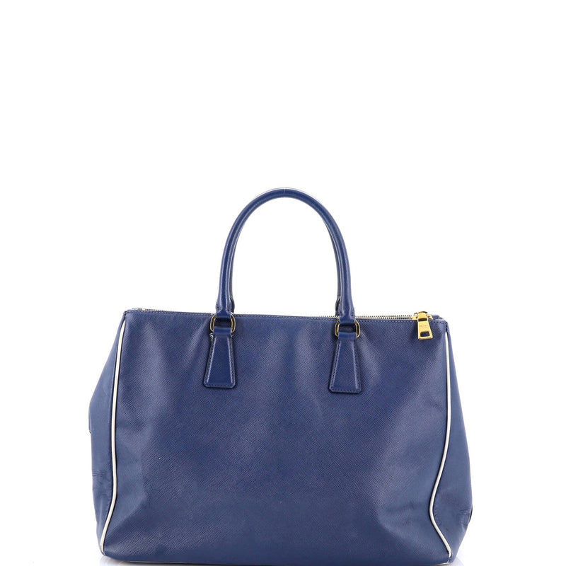 Double Zip Lux Tote Saffiano Leather