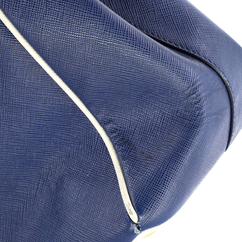 Double Zip Lux Tote Saffiano Leather