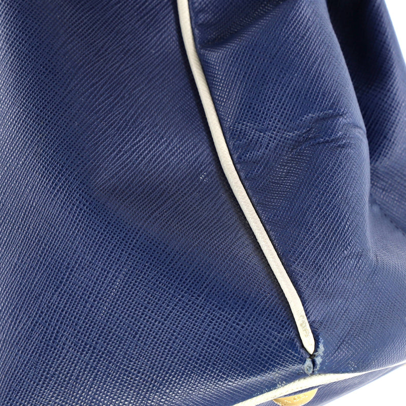 Double Zip Lux Tote Saffiano Leather