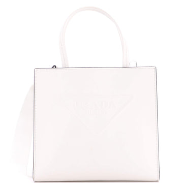 Logo Drill Tote Leather Small