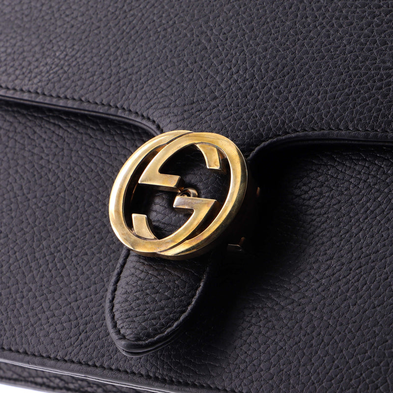 Interlocking Shoulder Bag Leather Medium