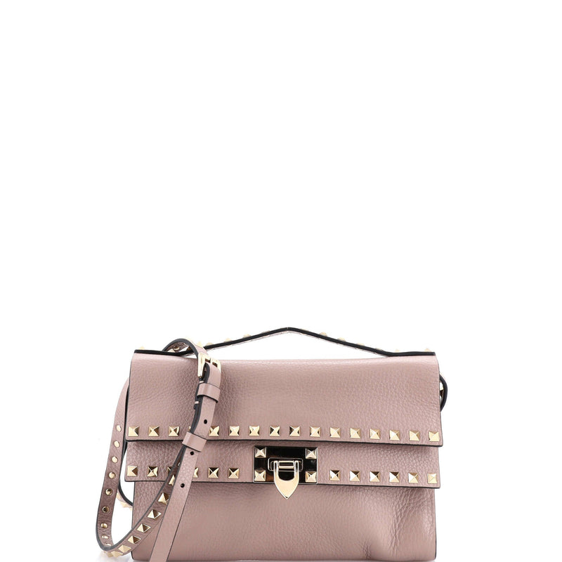 Rockstud Flip Lock Double Flap Crossbody