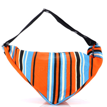 Triangle Logo Zip Crossbody Bag Printed