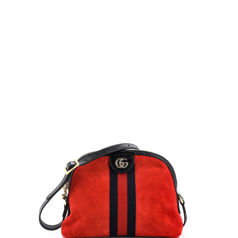 Ophidia Dome Shoulder Bag Suede Small