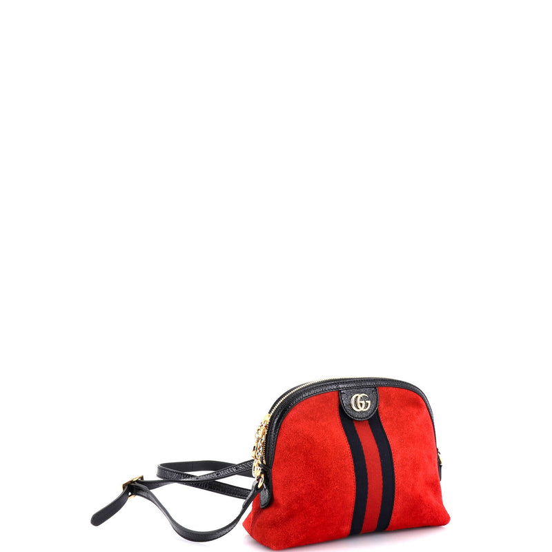 Ophidia Dome Shoulder Bag Suede Small