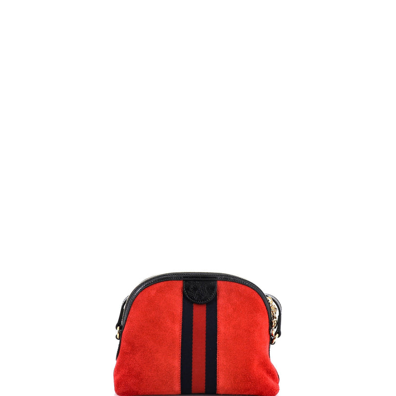 Ophidia Dome Shoulder Bag Suede Small