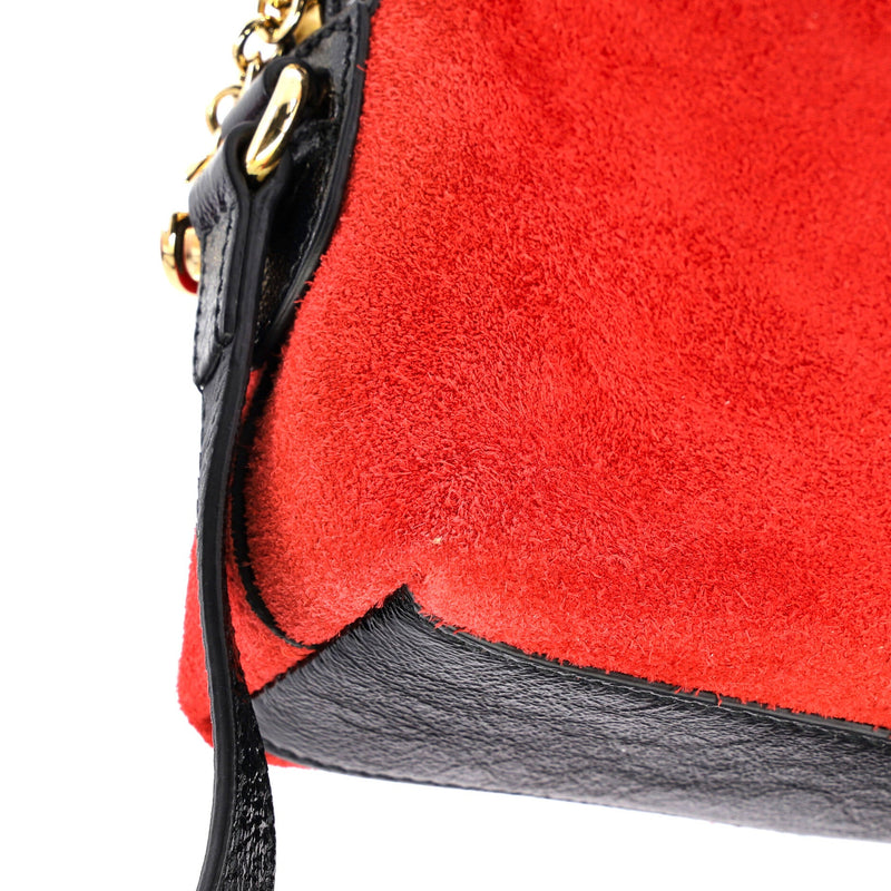 Ophidia Dome Shoulder Bag Suede Small