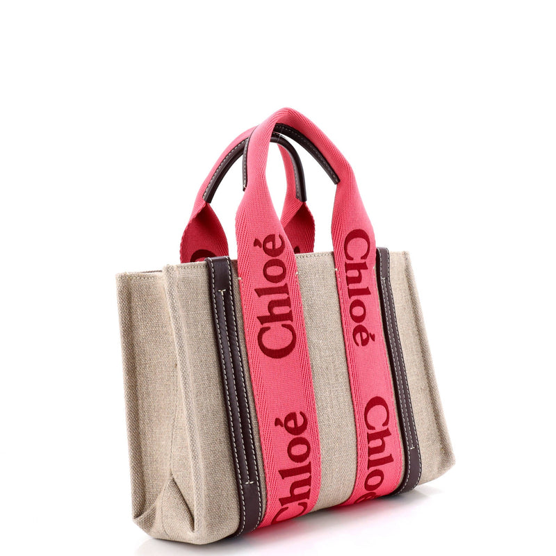 Woody Tote Canvas With Leather Small