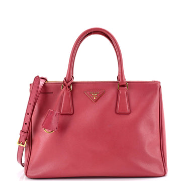 Double Zip Lux Tote Saffiano Leather