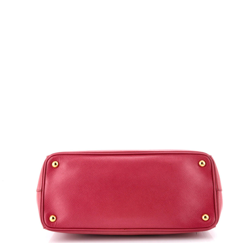 Double Zip Lux Tote Saffiano Leather