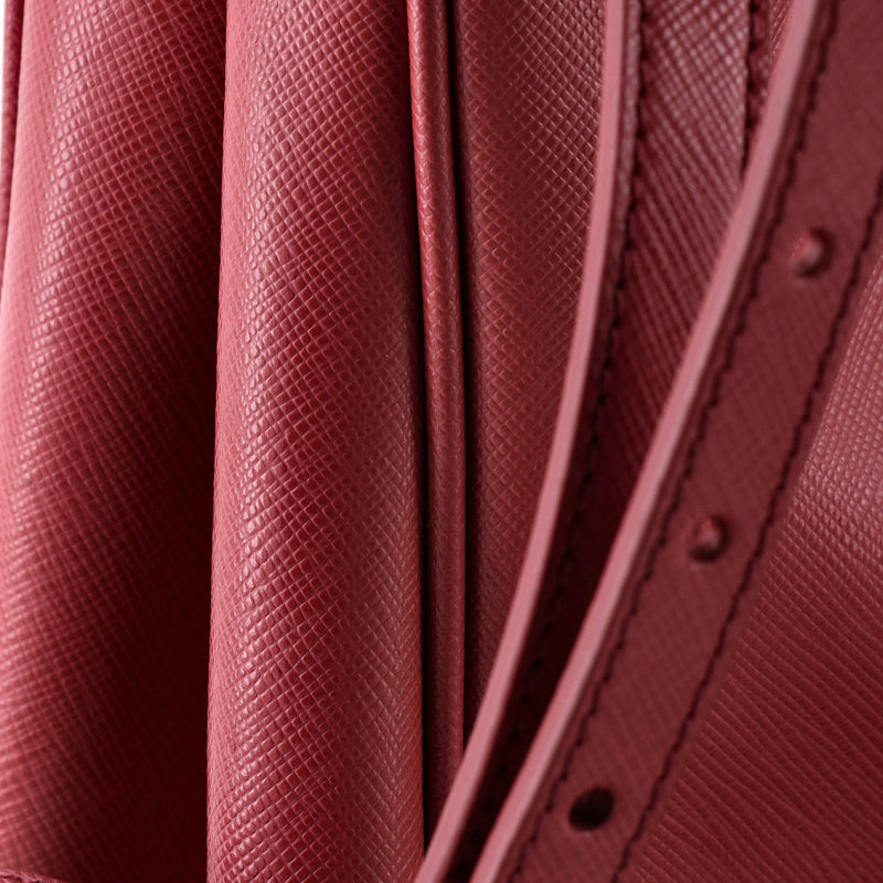 Double Zip Lux Tote Saffiano Leather