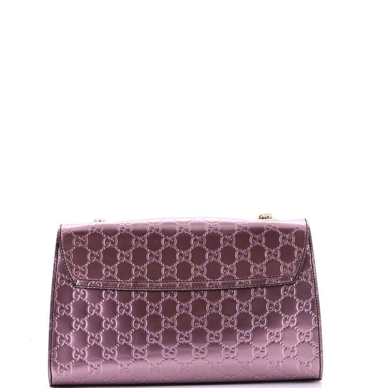 Emily Chain Flap Bag Guccissima Patent