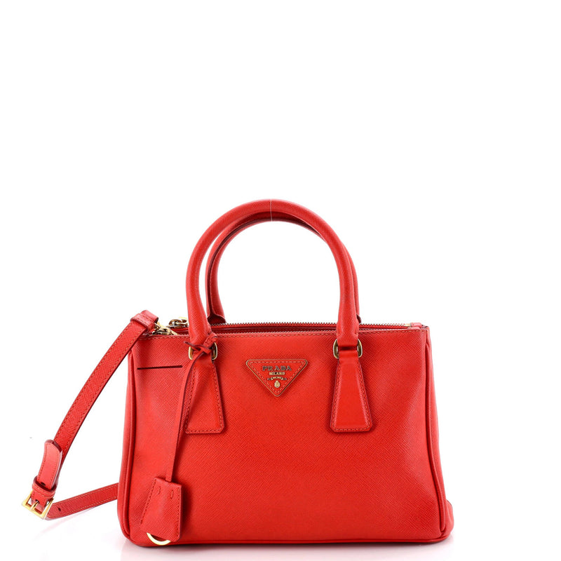 Double Zip Lux Tote Saffiano Leather