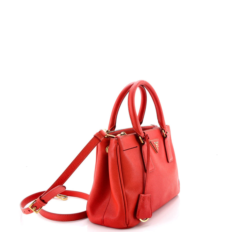 Double Zip Lux Tote Saffiano Leather