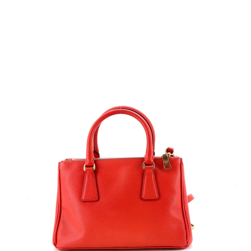 Double Zip Lux Tote Saffiano Leather