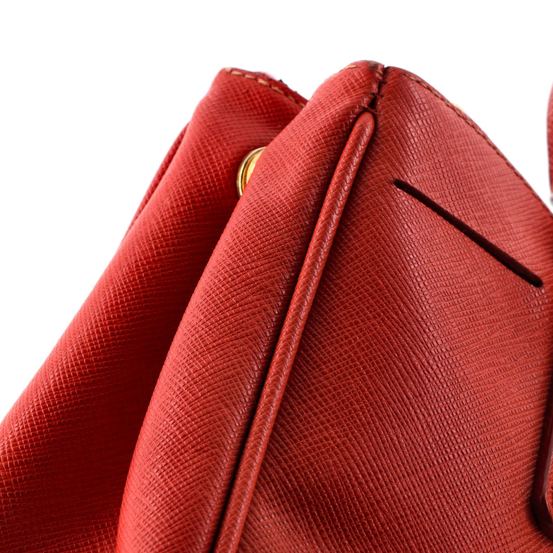 Double Zip Lux Tote Saffiano Leather