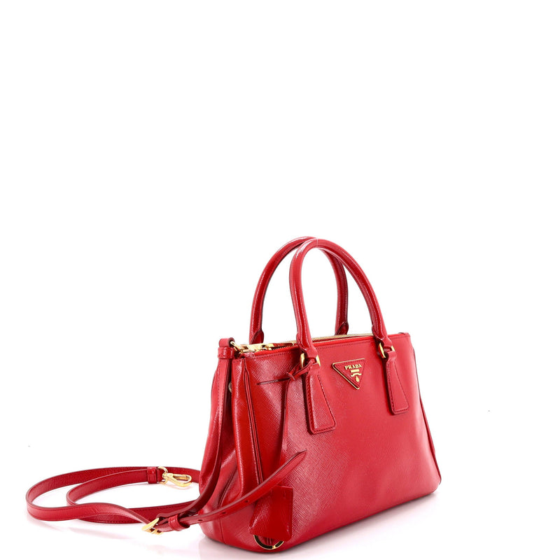 Double Zip Lux Tote Vernice Saffiano
