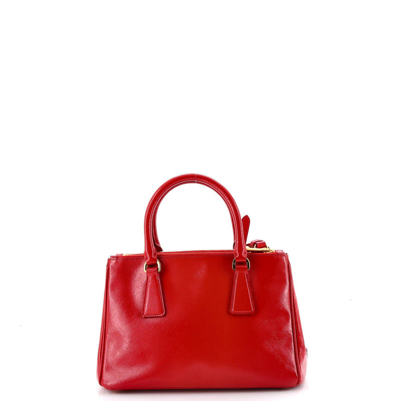 Double Zip Lux Tote Vernice Saffiano