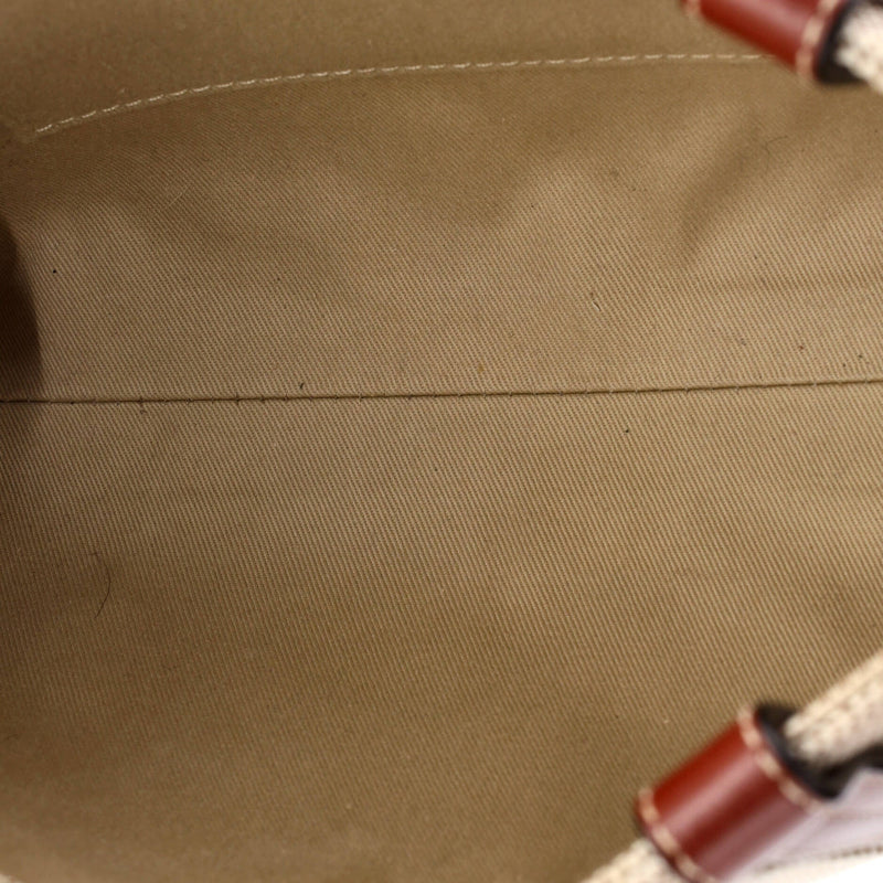 Woody Tote Canvas With Leather Small