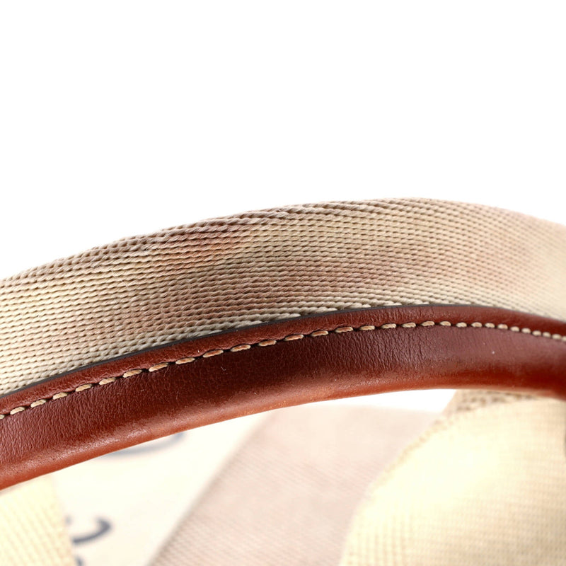 Woody Tote Canvas With Leather Small