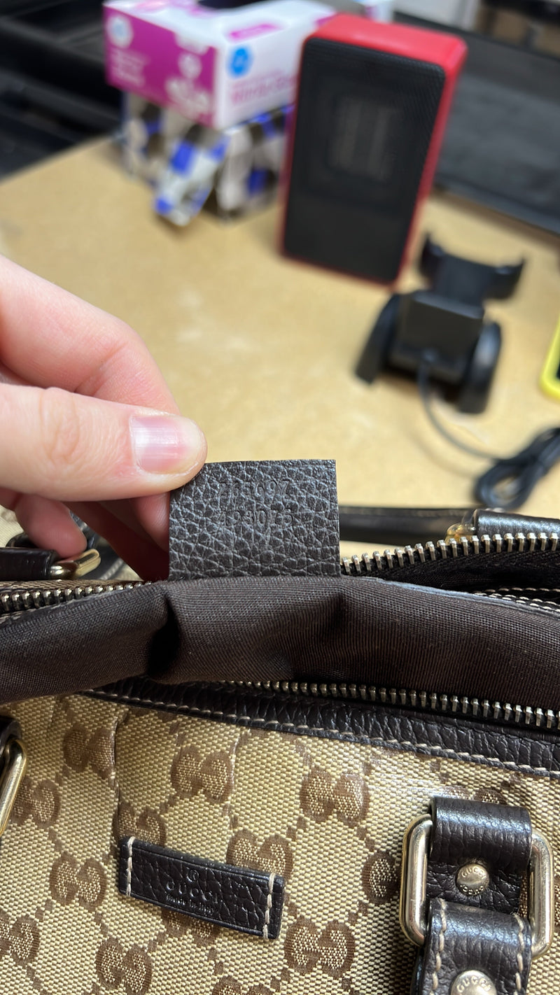 Joy Boston Bag Gg Coated Canvas Medium