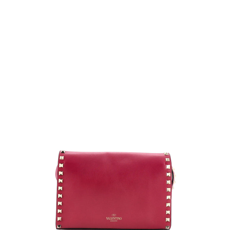 Rockstud Flip Lock Flap Bag Leather