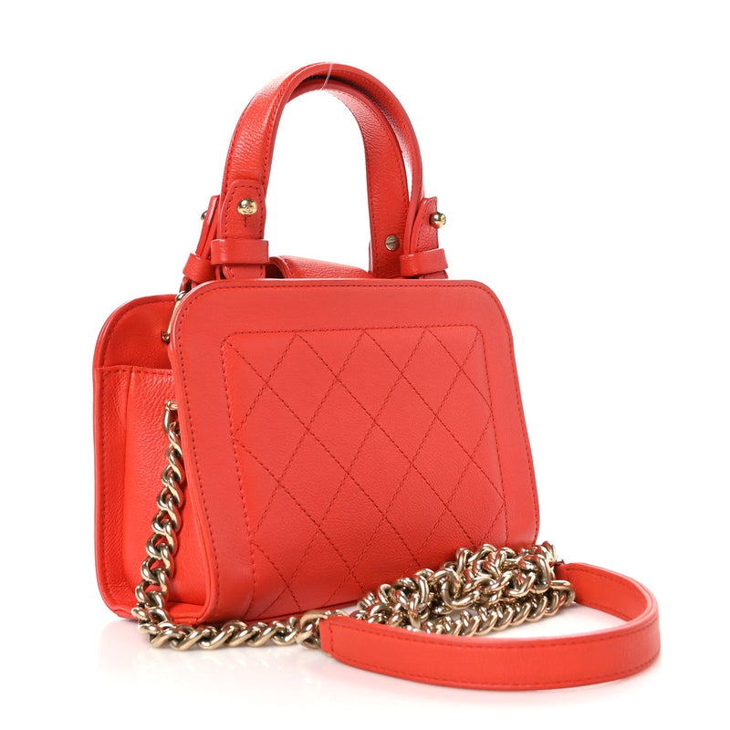 Grained Calfskin Stitched Mini Label