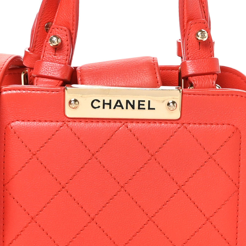 Grained Calfskin Stitched Mini Label