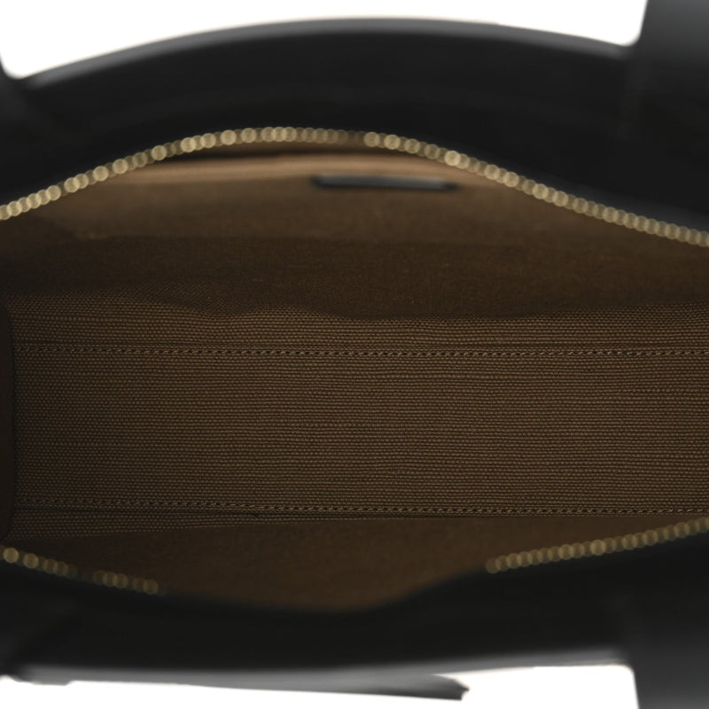 Canvas Calfskin Small Pocket Tote Camel