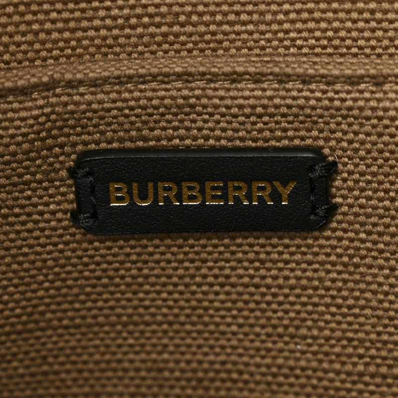 Canvas Calfskin Small Pocket Tote Camel